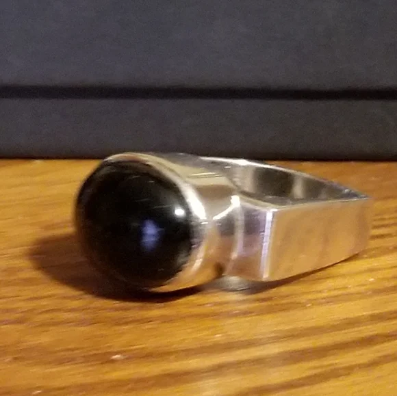 RARE Silpada Sterling Silver  & Black Onyx Ring - Picture 8 of 15